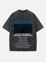 Billie Eilish Print Round Neck T-shirt
