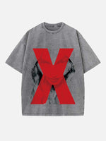 Madonna Print Round Neck T-shirt