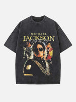 Michael Jackson Print Round Neck T-shirt