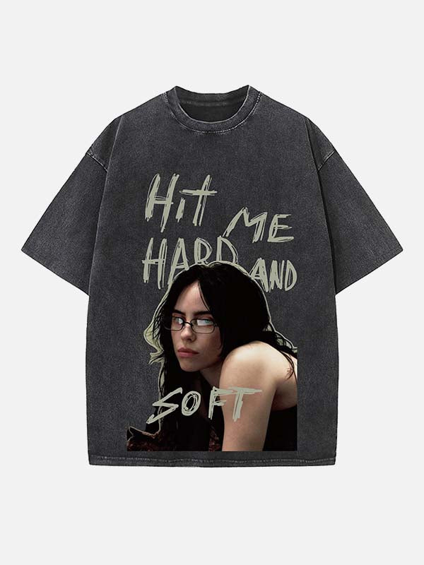 Billie Eilish Print Round Neck T-shirt