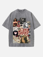 Lana Del Rey Print Round Neck T-shirt