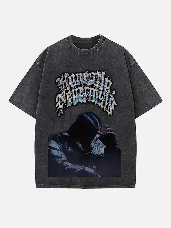 Drake Print Round Neck T-shirt