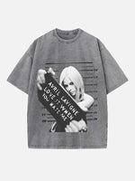 Avril Lavigne Print Round Neck T-shirt