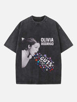 Olivia Rodrigo Print Round Neck T-shirt