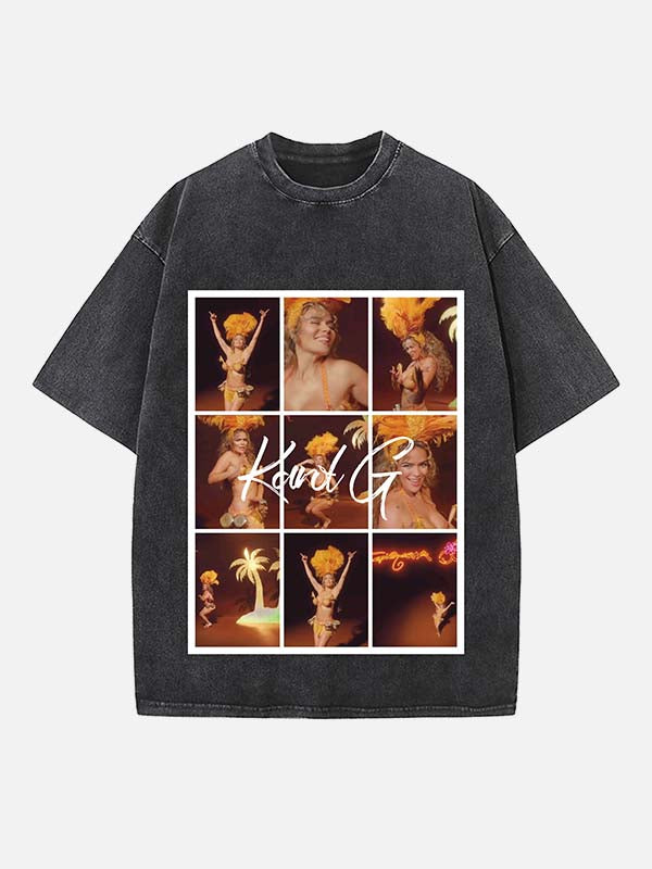 Karol G Print Round Neck T-shirt