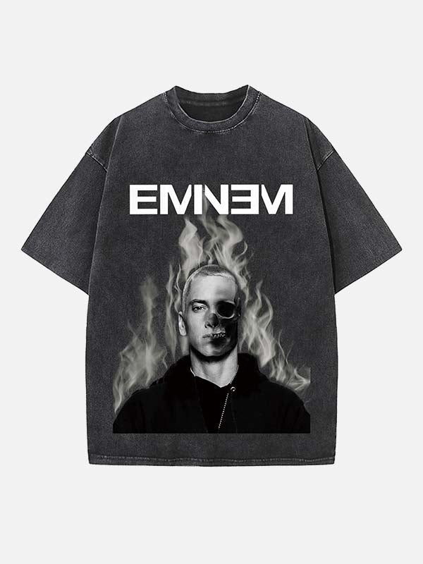 Eminem Print Round Neck T-shirt