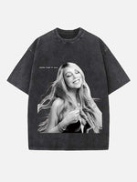 Mariah Carey Print Round Neck T-shirt