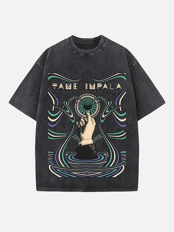 Tame Impala Print Round Neck T-shirt
