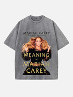 Mariah Carey Print Round Neck T-shirt