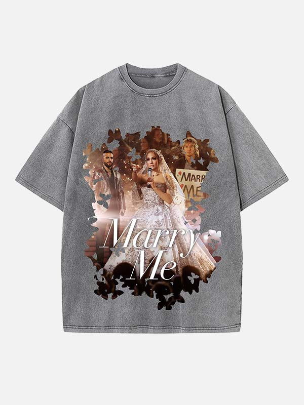 Jennifer Lopez Print Round Neck T-shirt