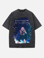 Taylor Swift Print Round Neck T-shirt