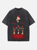 BLACKPINK Jennie Print Round Neck T-shirt