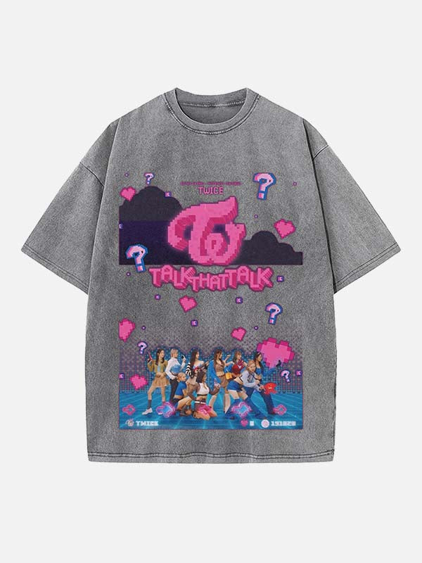 TWICE Print Round Neck T-shirt