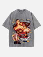 Selena Gomez Print Round Neck T-shirt