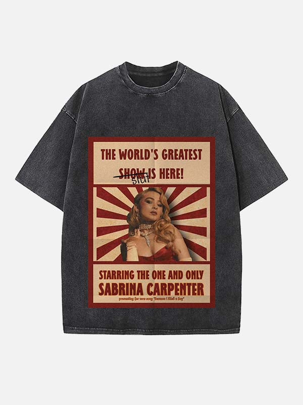 Sabrina Carpenter Print Round Neck T-shirt