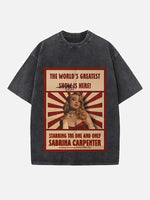 Sabrina Carpenter Print Round Neck T-shirt