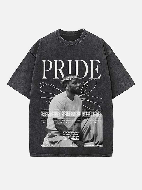 Kendrick Lamar Print Round Neck T-shirt
