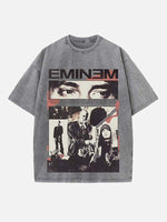 Eminem Print Round Neck T-shirt