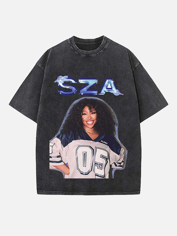 SZA Print Round Neck T-shirt