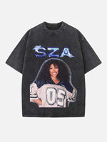 SZA Print Round Neck T-shirt