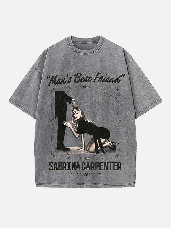 Sabrina Carpenter Print Round Neck T-shirt