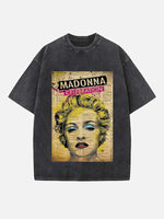 Madonna Print Round Neck T-shirt