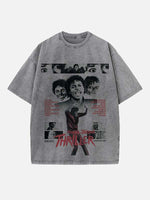 Michael Jackson Print Round Neck T-shirt