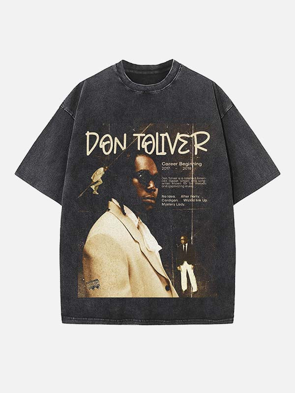 Don Toliver Print Round Neck T-shirt