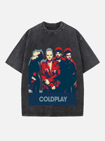 Coldplay Print Round Neck T-shirt