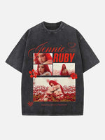 BLACKPINK Jennie Print Round Neck T-shirt