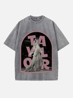 Taylor Swift Print Round Neck T-shirt
