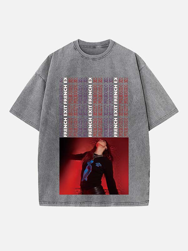 Dua Lipa Print Round Neck T-shirt