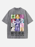 Britney Spears Print Round Neck T-shirt