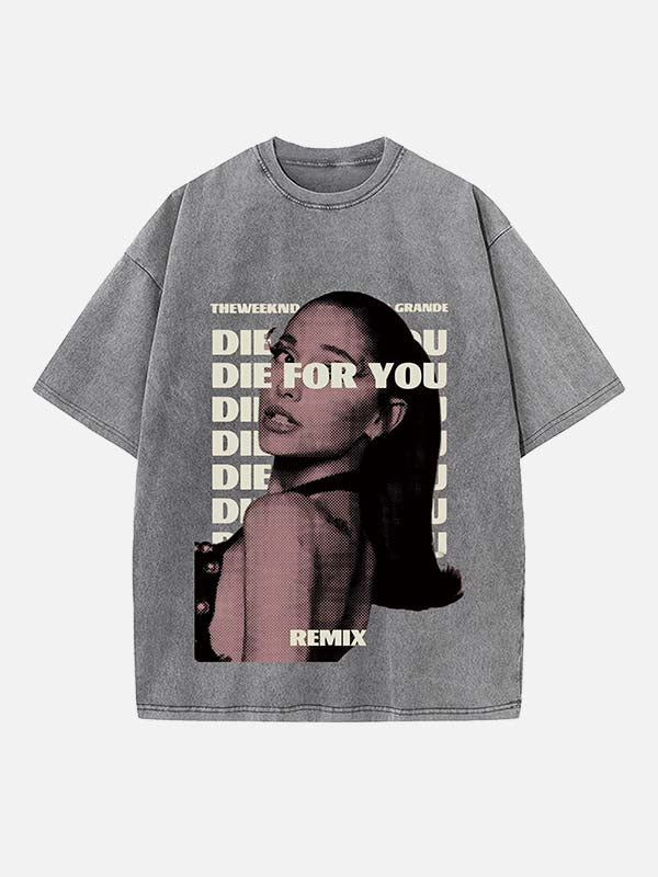 Ariana Grande Print Round Neck T-shirt