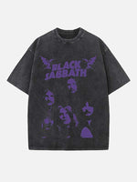 Black Sabbath Print Round Neck T-shirt