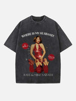 Raye Print Round Neck T-shirt