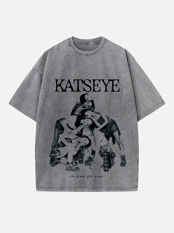 KATSEYE Print Round Neck T-shirt