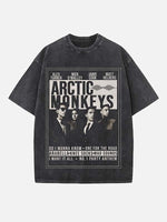 Arctic Monkeys Print Round Neck T-shirt