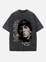 Eminem Print Round Neck T-shirt