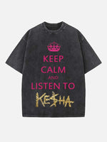 Kesha Print Round Neck T-shirt
