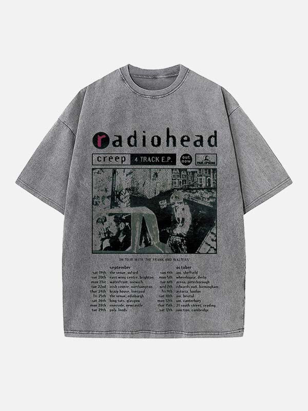 Radiohead Print Round Neck T-shirt