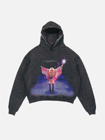Taylor Swift Print Slant Pockets Hoodie