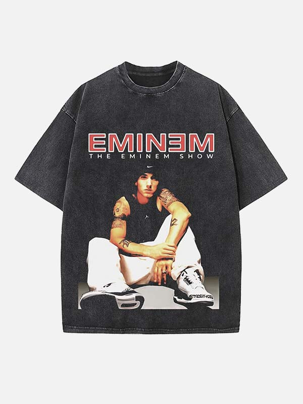 Eminem Print Round Neck T-shirt
