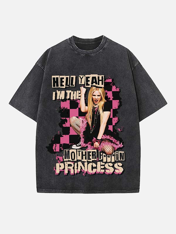 Avril Lavigne Print Round Neck T-shirt