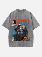 Lady Gaga Print Round Neck T-shirt