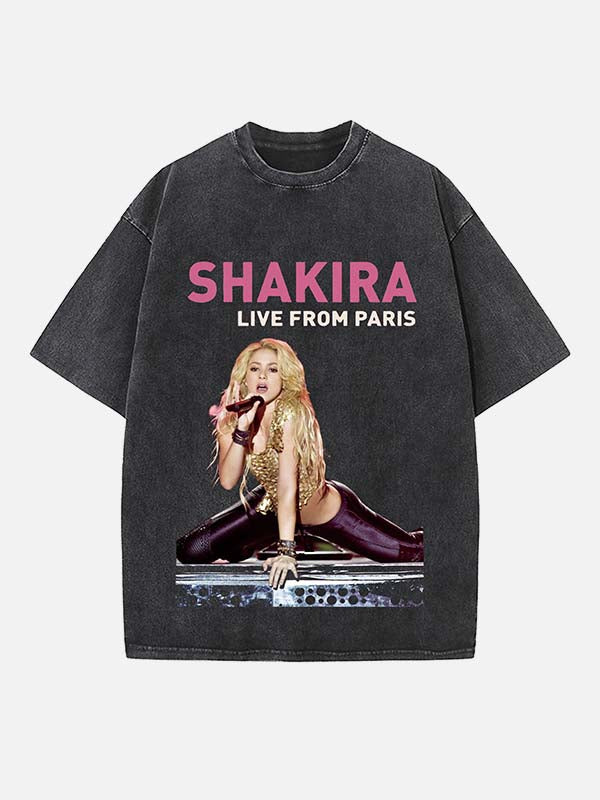 Shakira Print Round Neck T-shirt