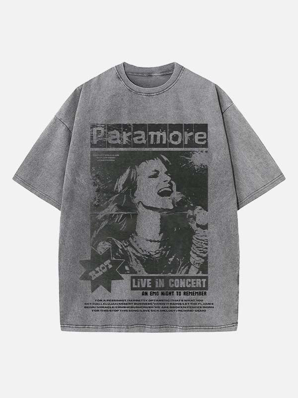Paramore Print Round Neck T-shirt
