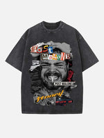 Post Malone Print Round Neck T-shirt