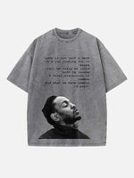 Kendrick Lamar Print Round Neck T-shirt