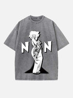 Rihanna Print Round Neck T-shirt